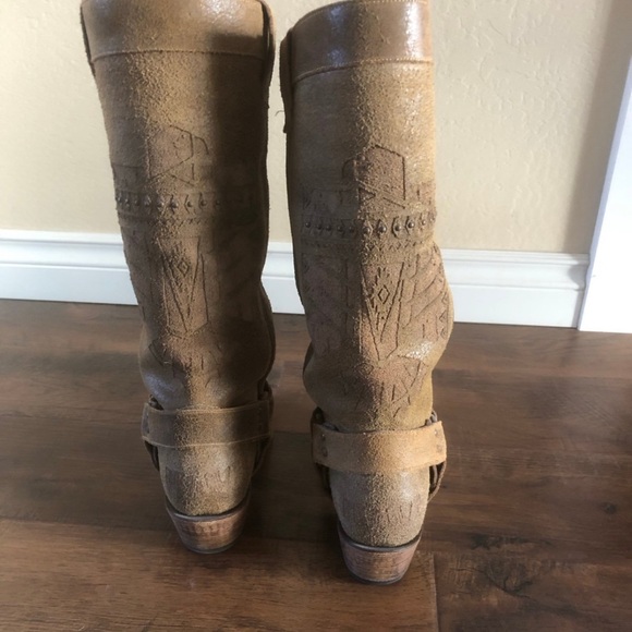 Junky gypsy “She who is Brave” western cowgirl harness boot boho harley RTL $425 - Picture 8 of 12